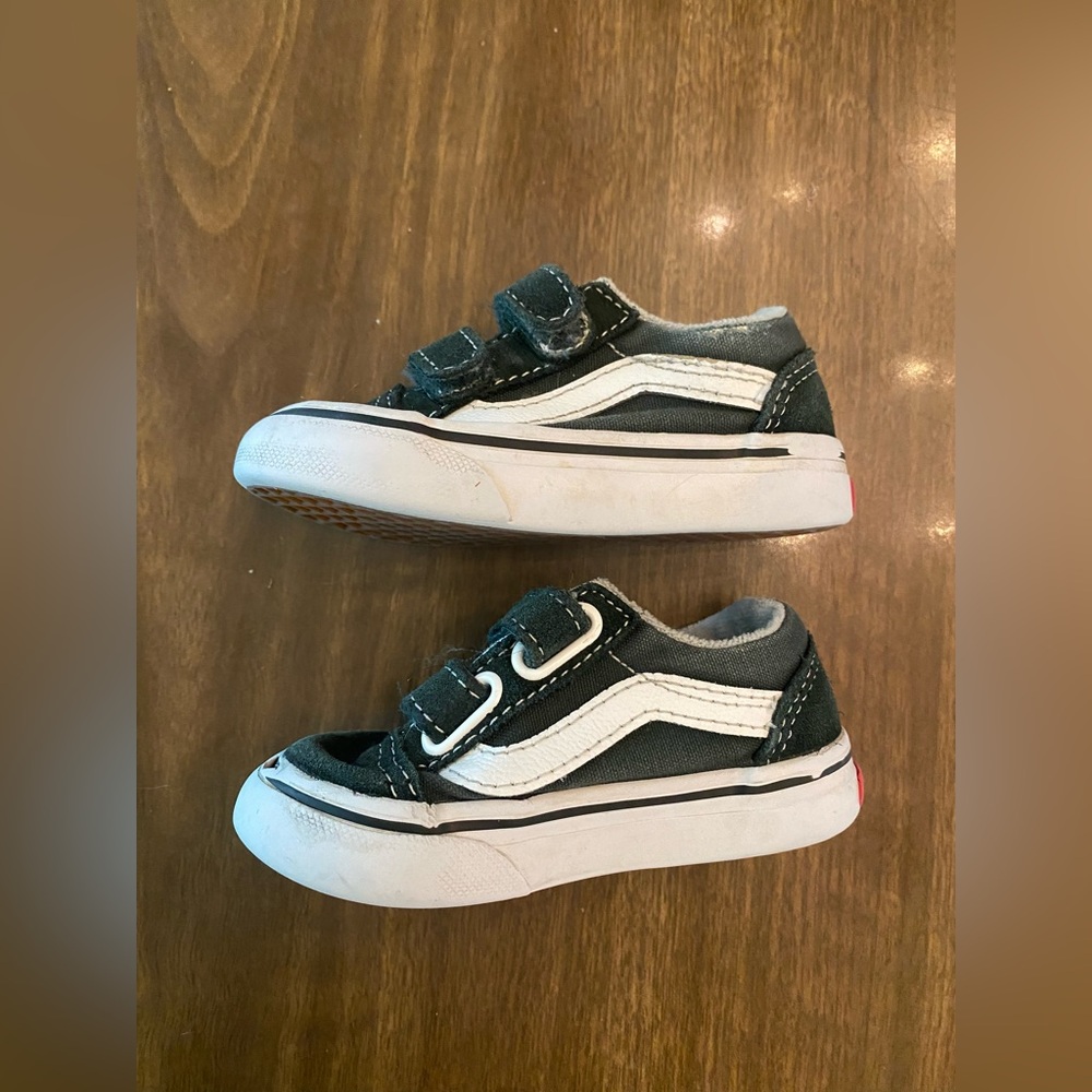 Used Vans Toddler Shoes - Velcro - Dark Green - Size 4.5